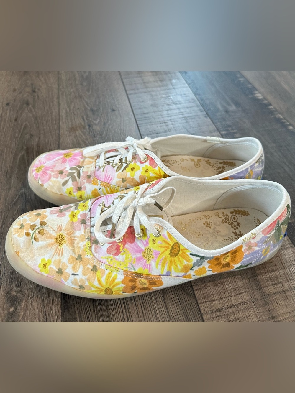 Keds Shoes Womens Size 11 Cream Rifle Paper Co Floral WF66075